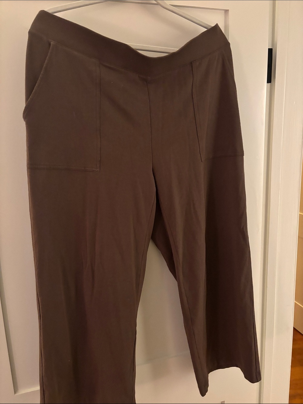 J JILL Women’s Pull-On Wide-Leg Capris in Chocolate Brown